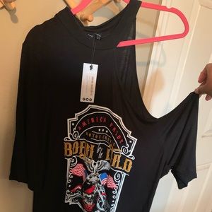 Plus Alice choker detail T-Shirt dress Black